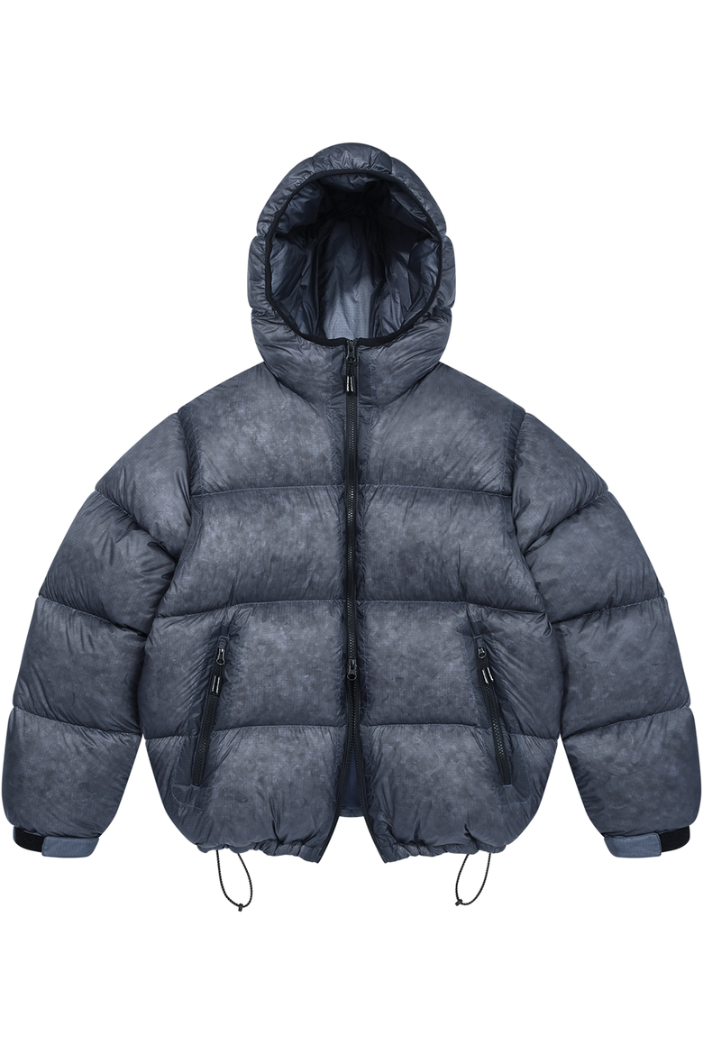 LM CLOUD COLOR LAYERED HOOD DOWN JP (NAVY)