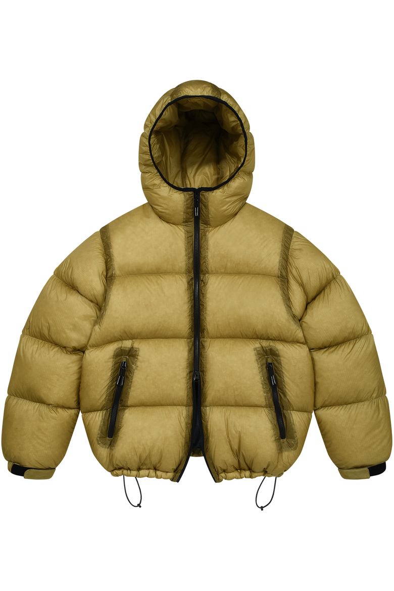 LM CLOUD COLOR LAYERED HOOD DOWN JP (MUSTARD)