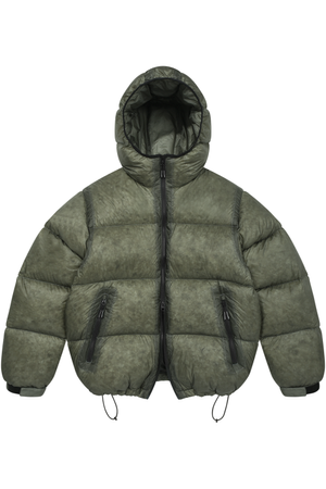 LM CLOUD COLOR LAYERED HOOD DOWN JP (KHAKI)