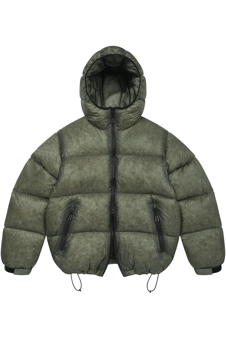 LM CLOUD COLOR LAYERED HOOD DOWN JP (KHAKI)