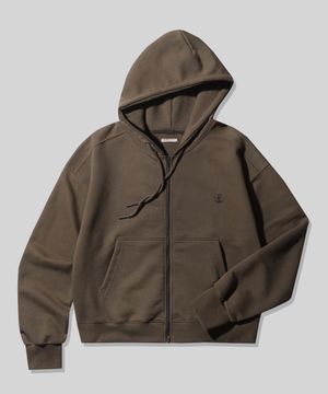 클러치 크롭 후드집업 브라운 SJHD6909