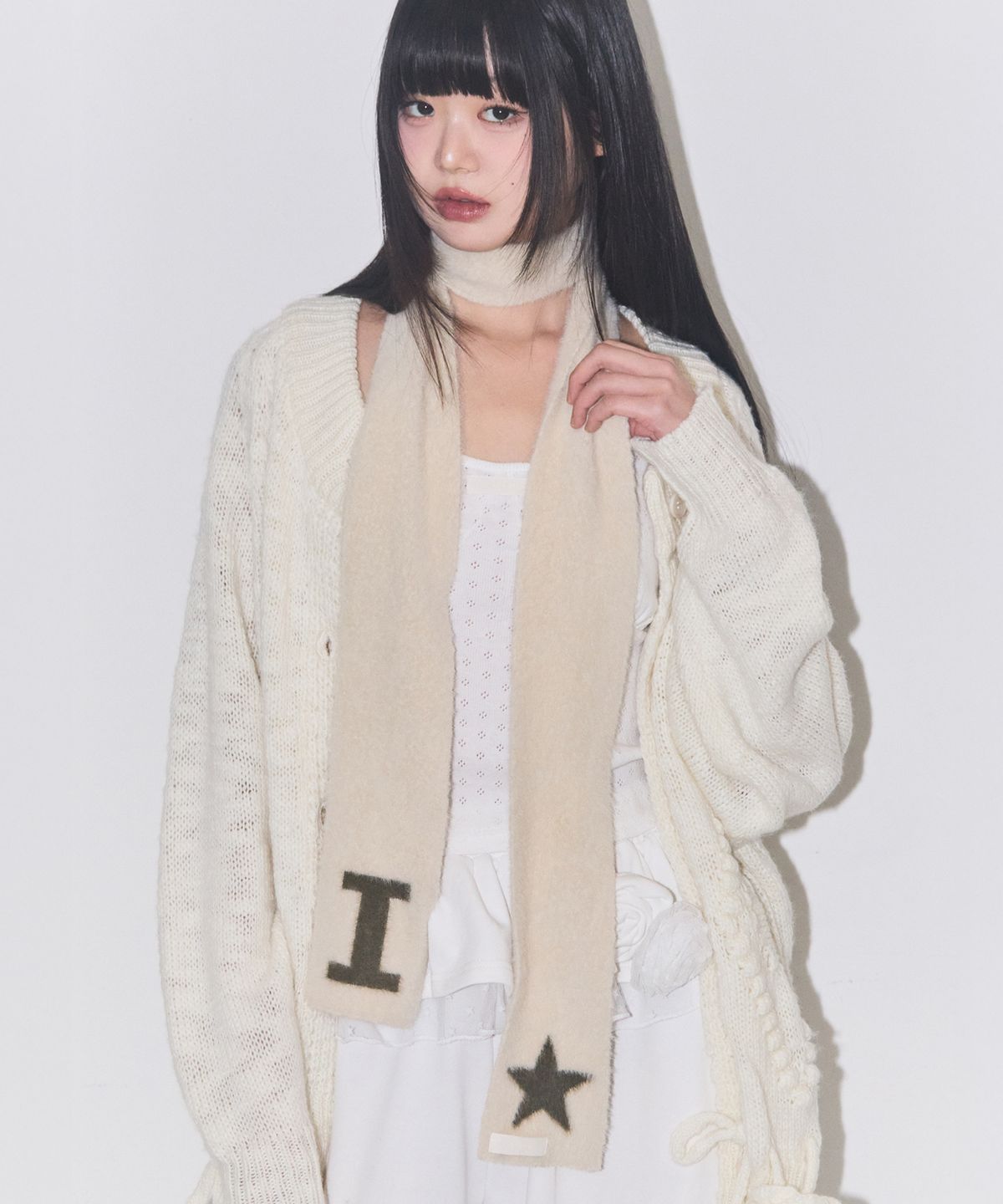 일리고(ILLIGO) 아이엠스타 머플러 베이지