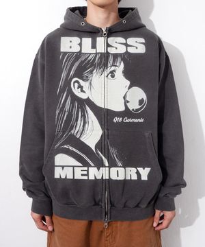 RG Bliss Washed Zip-up hoodie (Charcoal)
