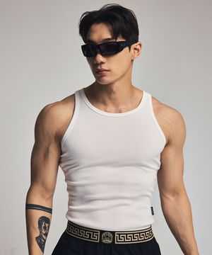 엑스 니트골지 머슬나시 화이트