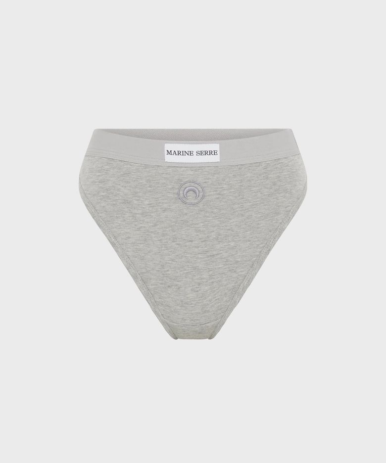 (W) 문 로고 스트레치 저지 하이 웨이스트 브리프 그레이 MOON LOGO STRETCH JERSEY HIGH-WAIST BRIEFS GR50 GREY