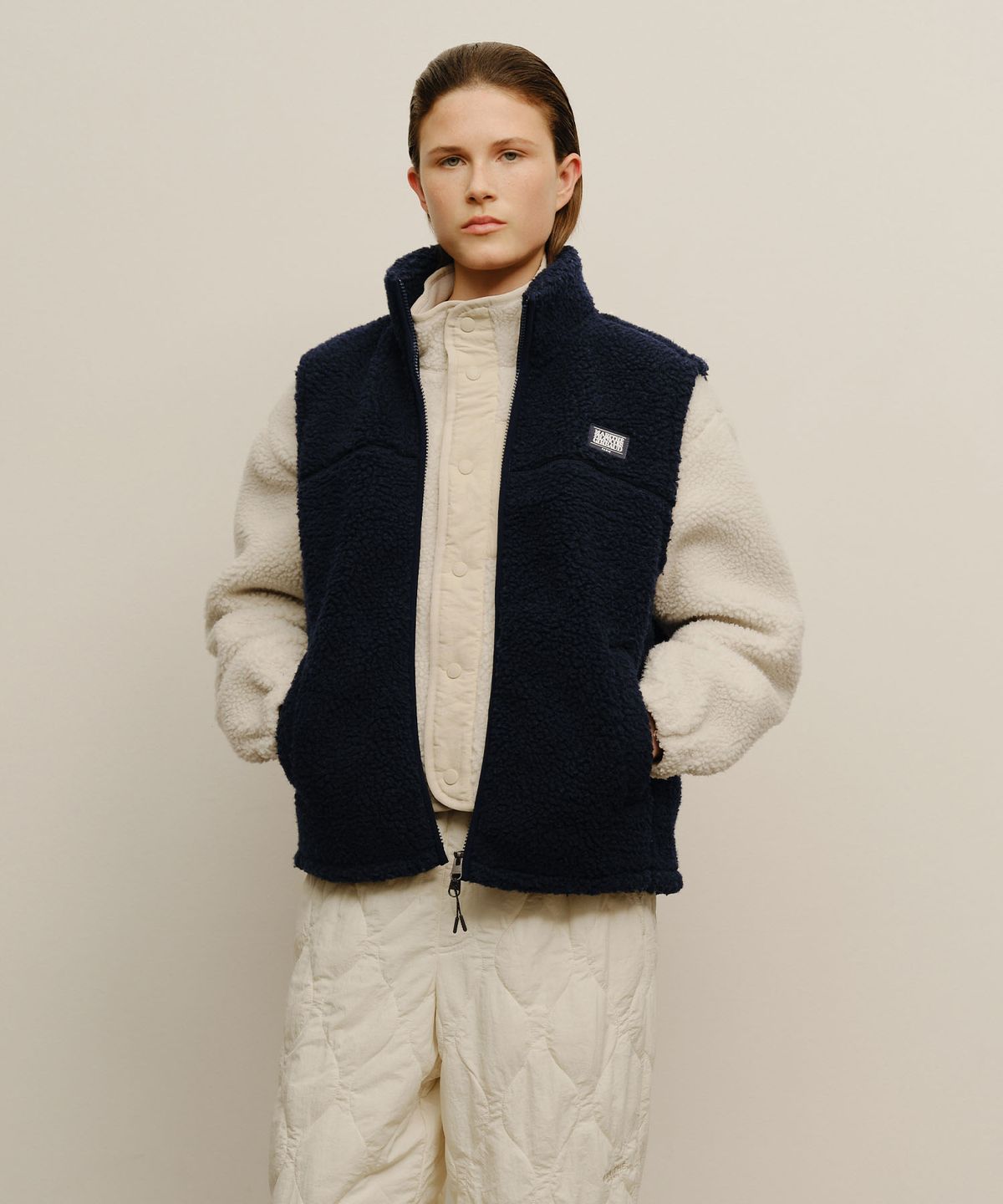 마리떼 스포츠(MARITHÉ SPORT) MARITHE SPORT FLEECE VEST navy