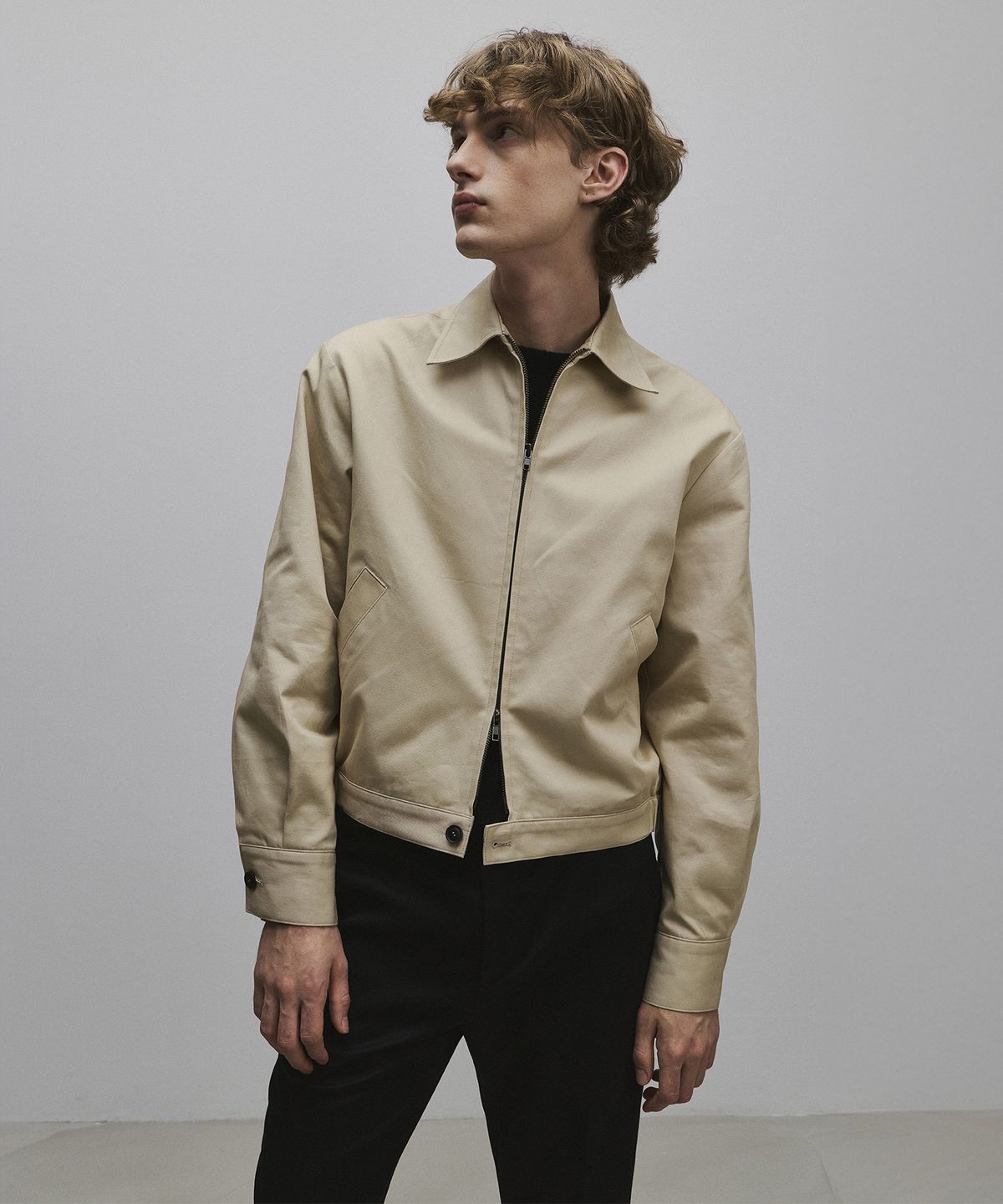롤링스튜디오(ROLLINGSTUDIOS) COTTON TWILL BLOUSON JACKET BEIGE