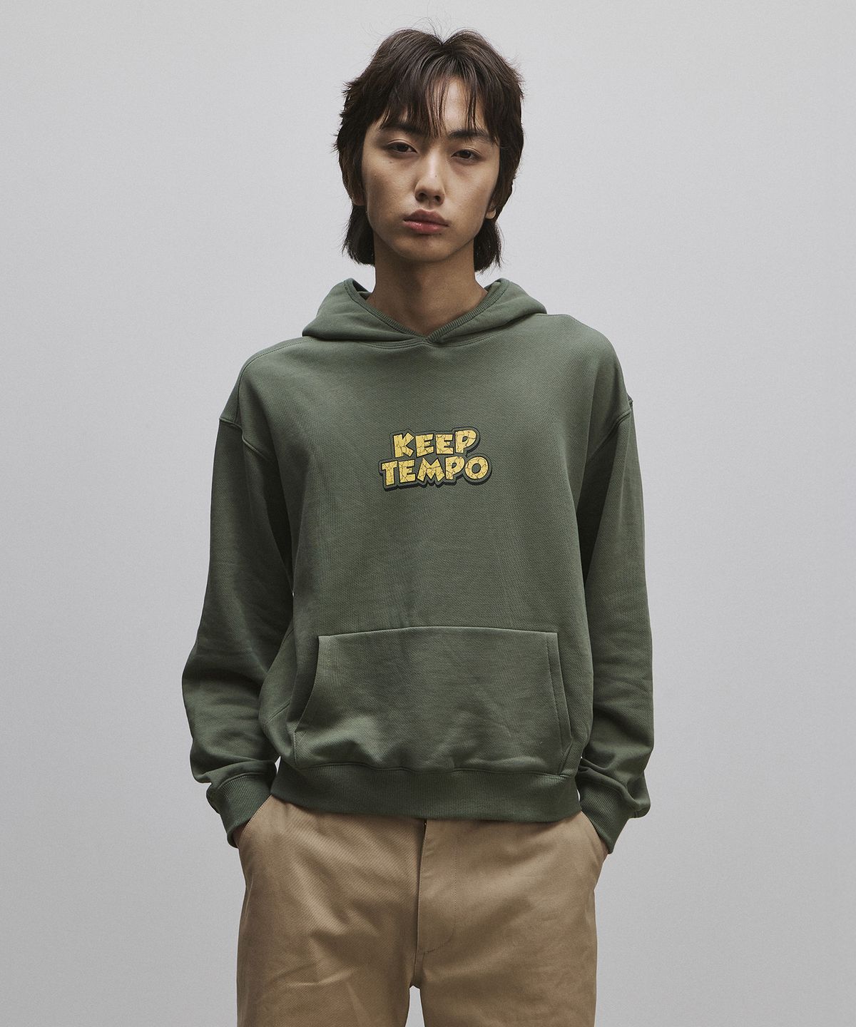 롤링스튜디오(ROLLINGSTUDIOS) SOFT COTTON HOODIE SAGE GREEN