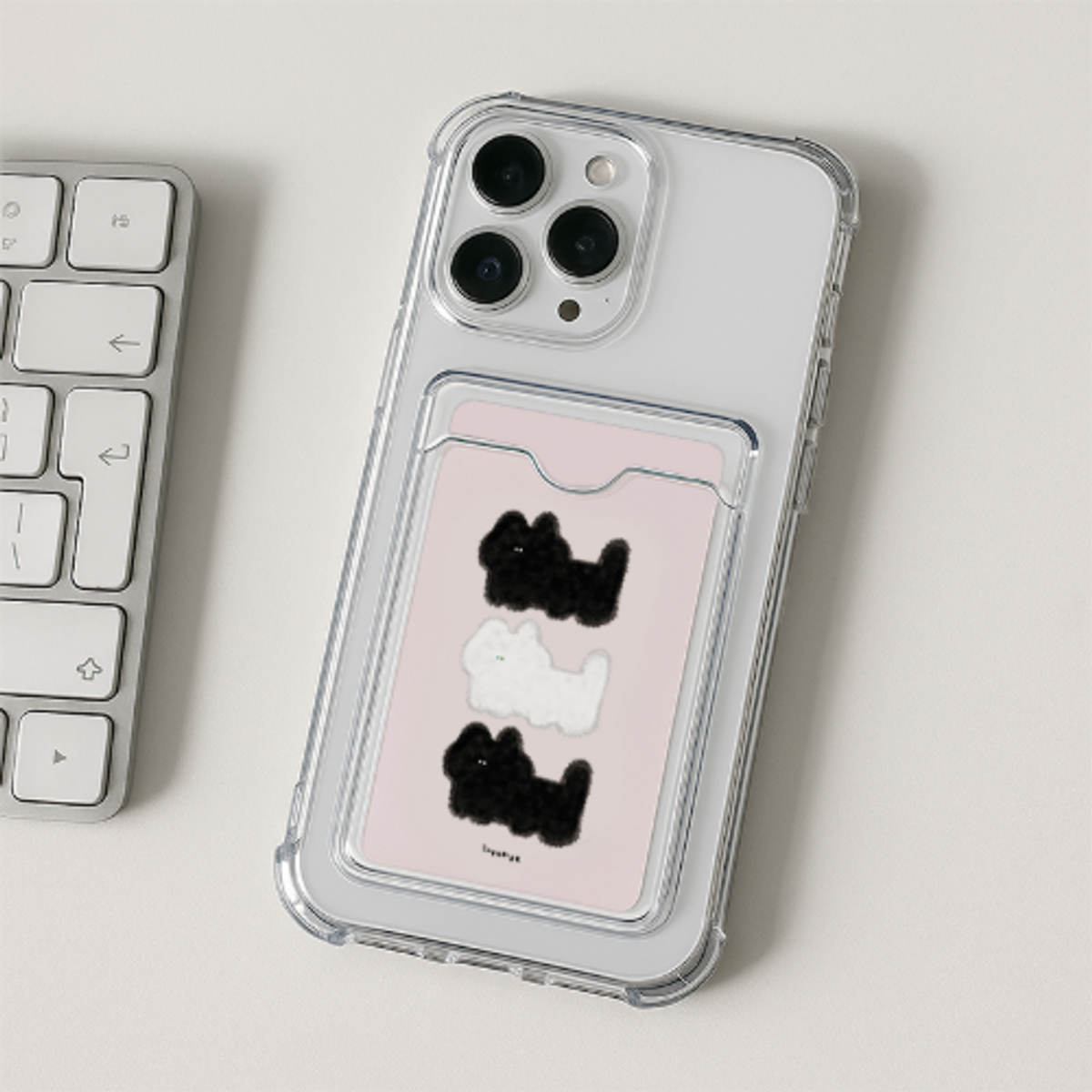 이레케이스앤굿즈(IRECASEGOODS) 복슬고양이 아이폰 갤럭시 방탄 카드수납케이스