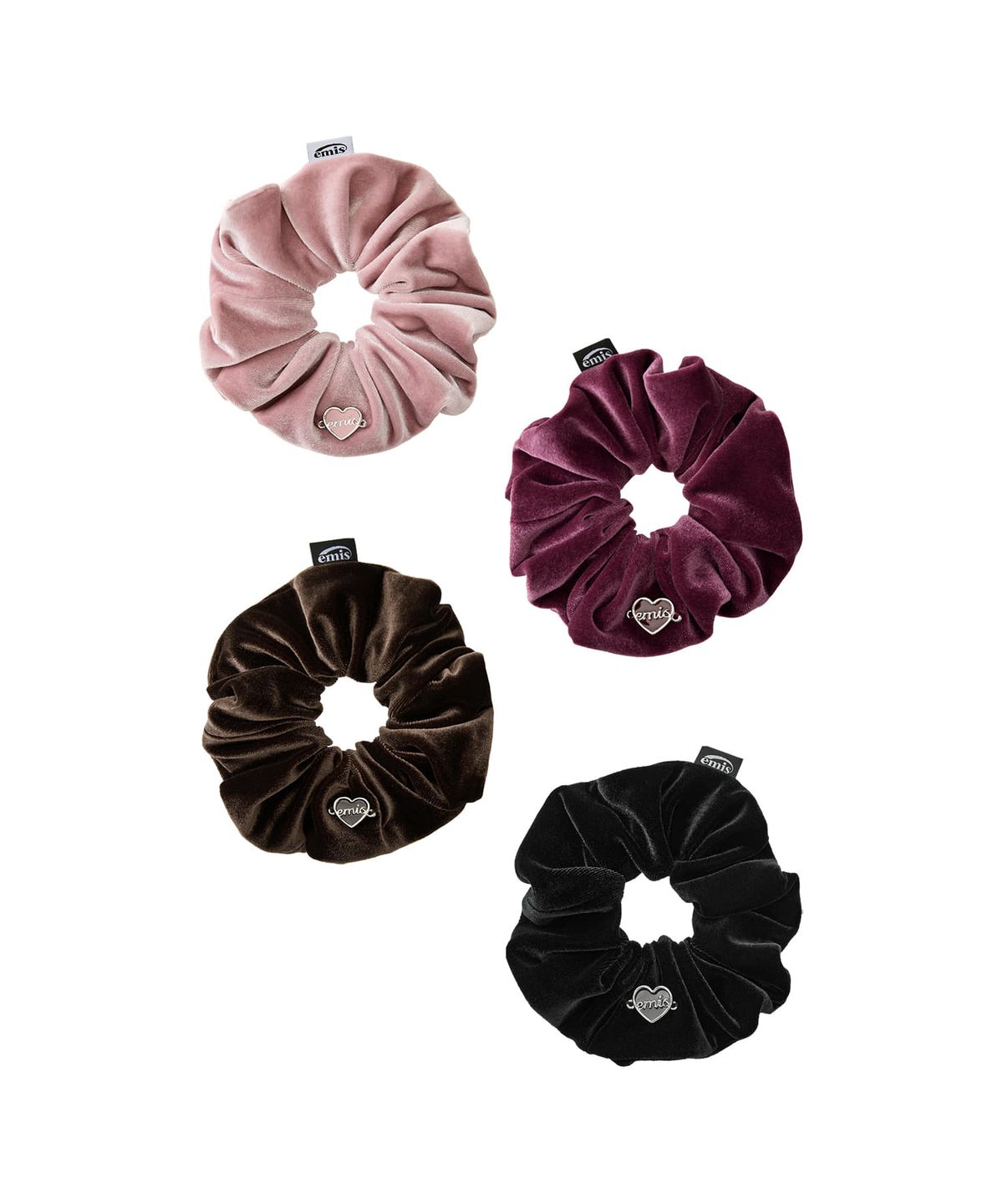 이미스(EMIS) HEART LOGO PENDANT SCRUNCHIE