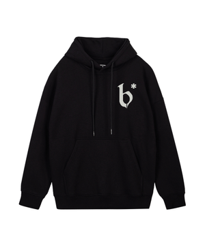 B로고 후드 블랙