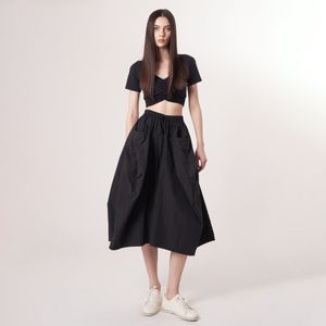 AW52PT36 테크플레어 팬츠_블랙