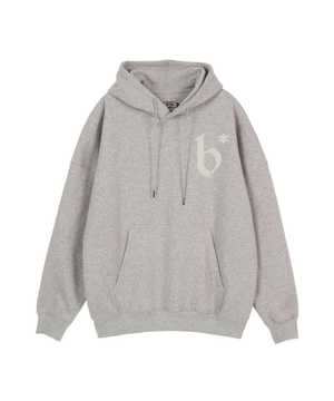 B로고 후드 그레이 베이지