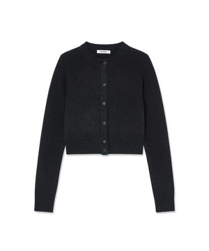 키드모헤어 가디건 블랙