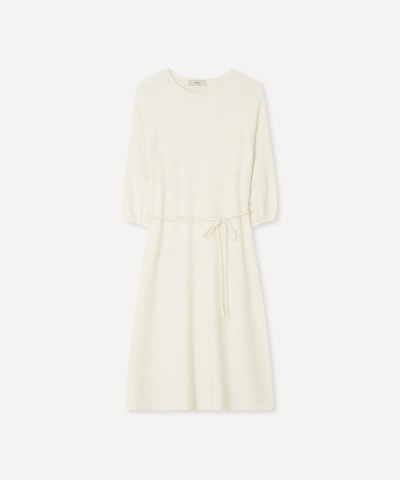 WOOL KNIT ONE PIECE (CREAM)