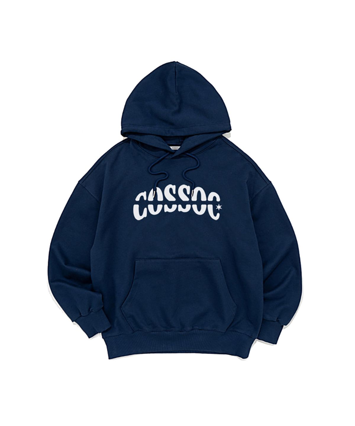 코소(COSO) CC 텍스트 로고 후드 티셔츠 (네이비)