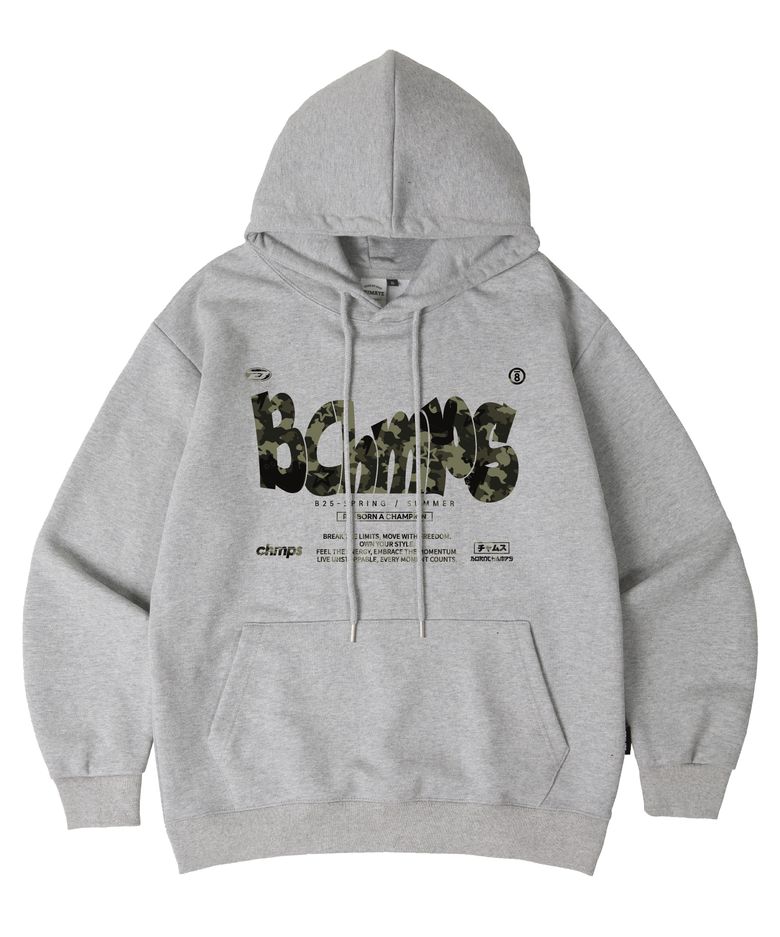 [9 COLORS] BOLD MOTION CAMO 오버핏 후드 티셔츠 B25FT06 [기모/NO기모]