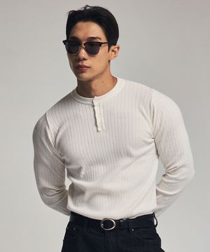 홀가먼트 헨리 머슬 니트 아이보리