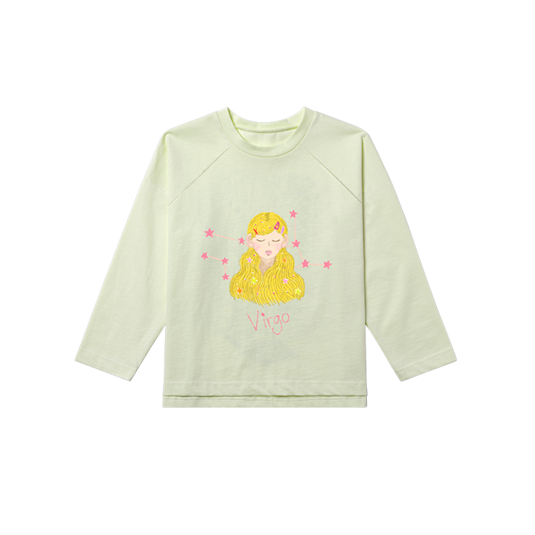 Reglan Block T Shirt with Virgo (Lemon Yellow)_긴팔티셔츠