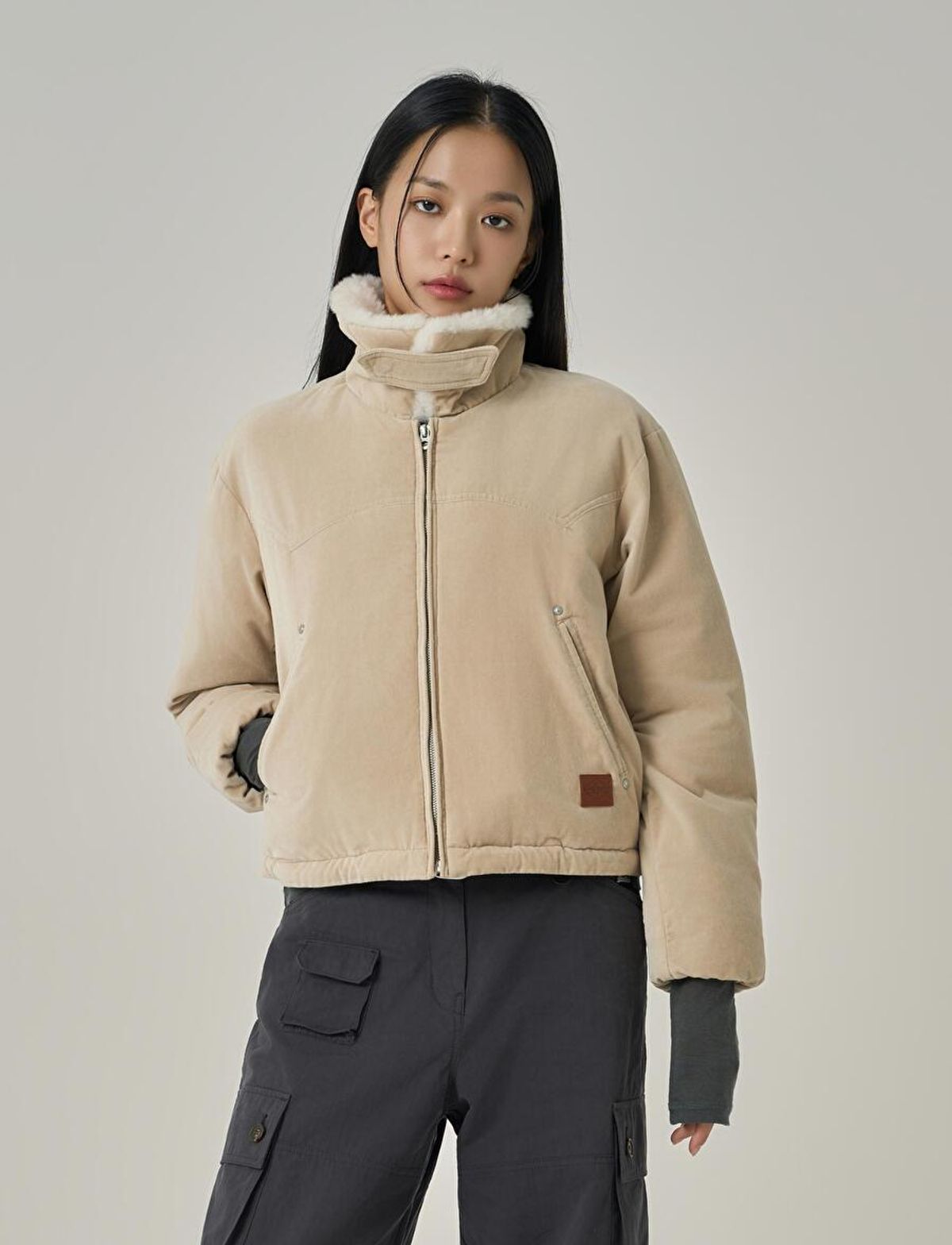 슈퍼드라이(SUPERDRY) W 웨스턴 페디드 자켓 버터크림