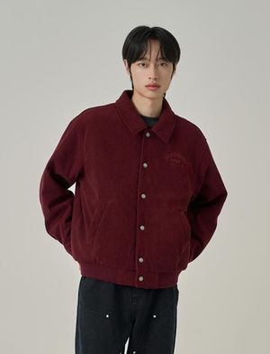코듀로이 카라 자켓 버건디