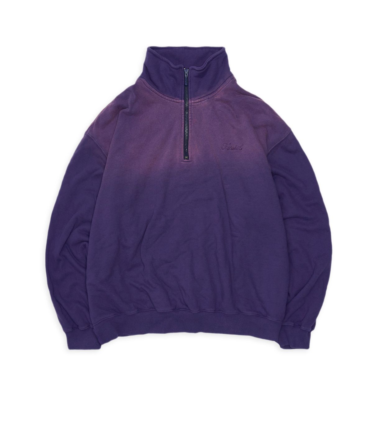 투위드(TUEWID) slouchy half-zip up in bleached purple