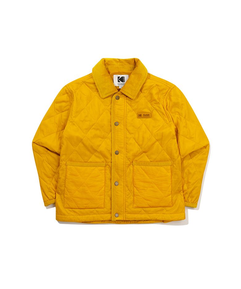클래식 퀼팅 경량 다운 자켓 키즈 MUSTARD