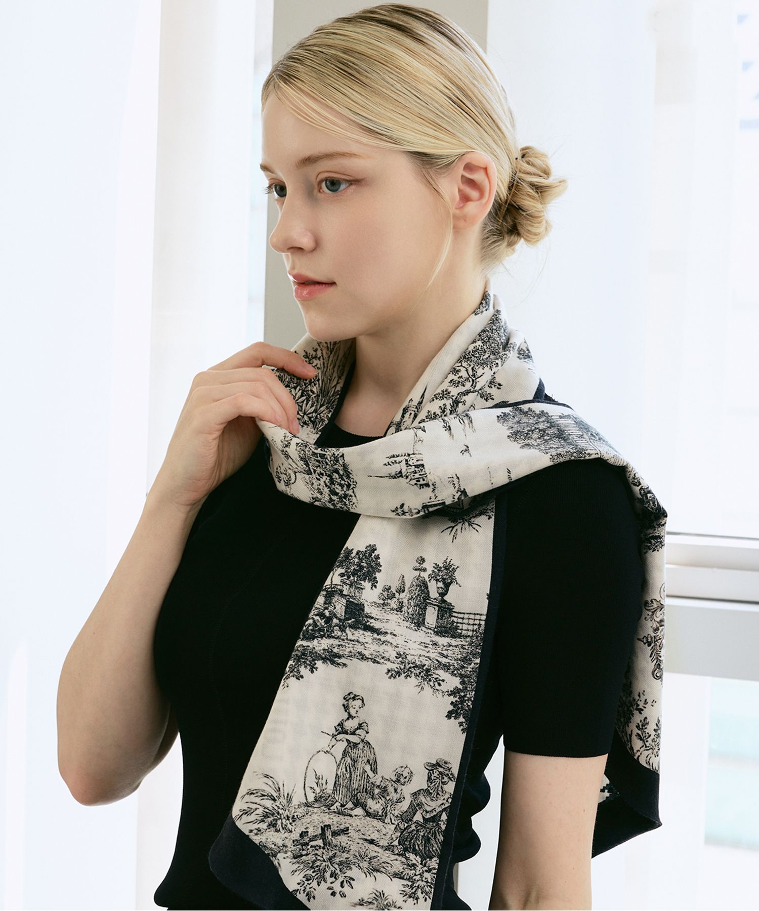 MUSINSA公式 | LOUIS QUATORZE SCARF ラフォーレウールシルクバンド