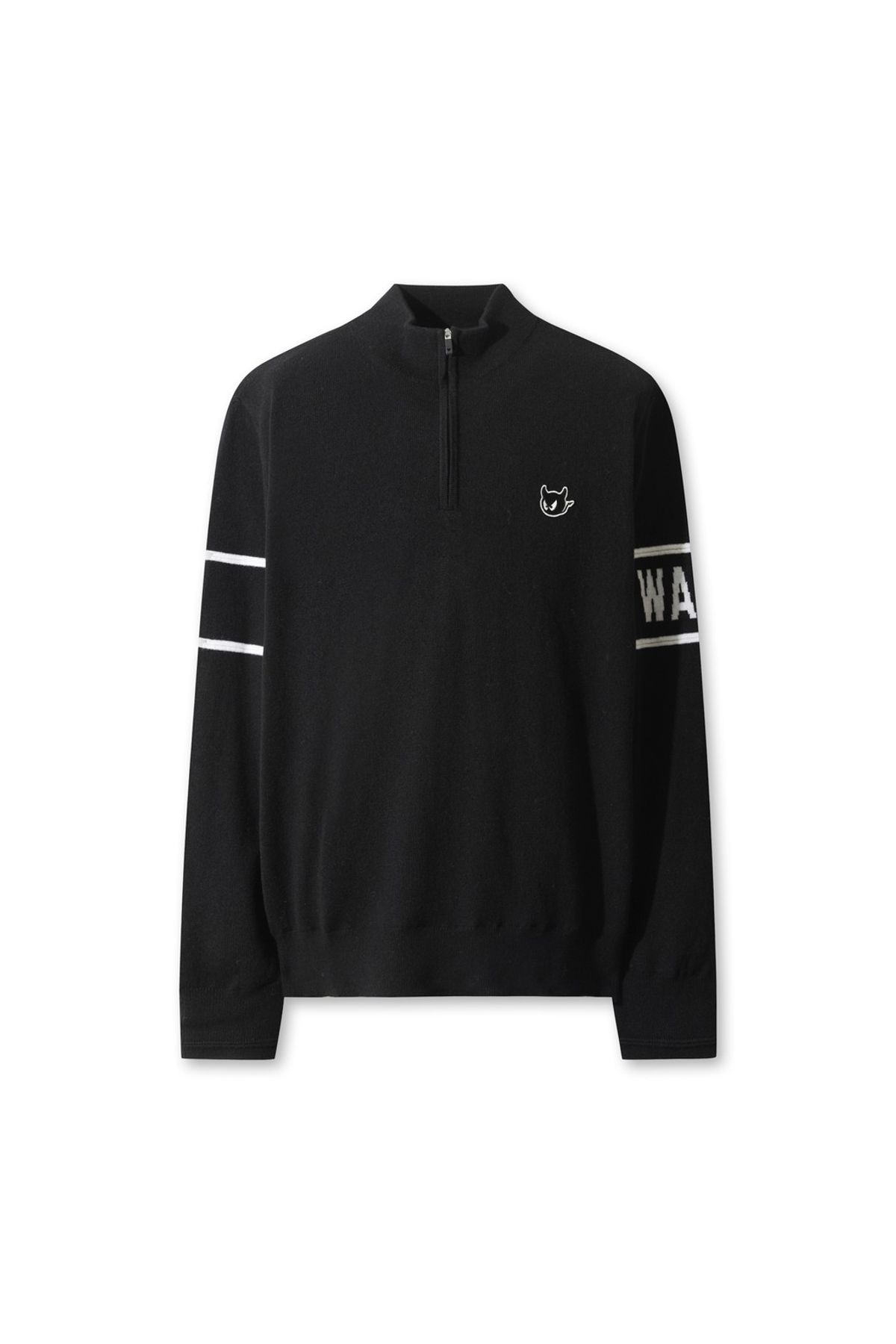 왁(WAAC) Men Wool Half Zip Sweater WMWAW25707BKX