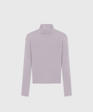 HIGH NECK LONG SLEEVE TOP DUSKY LILAC
