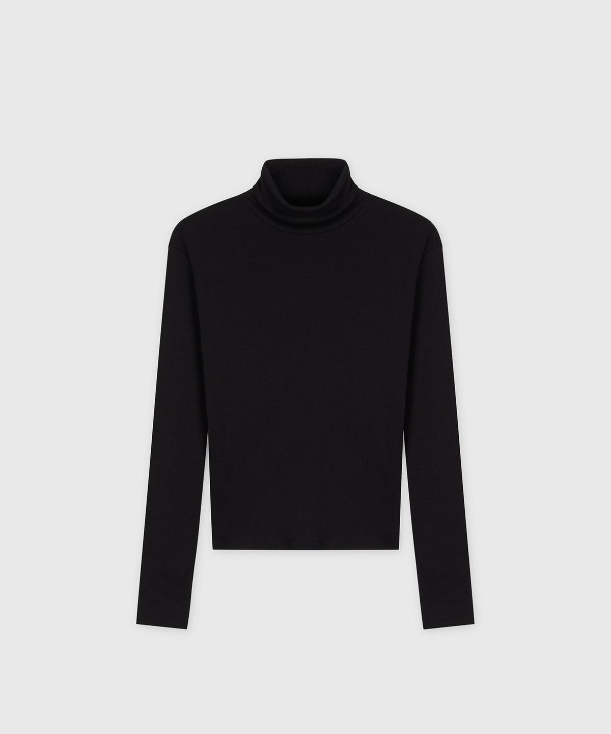 타일레(TAILLE) HIGH NECK LONG SLEEVE TOP BLACK