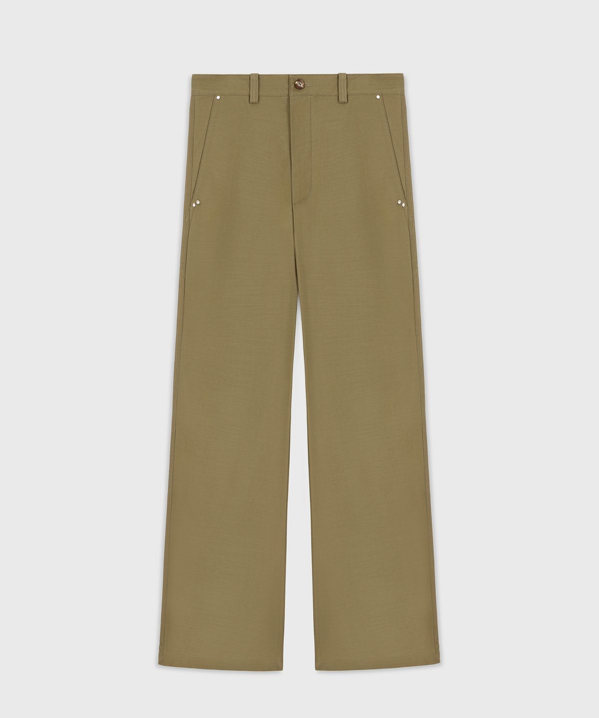 타일레(TAILLE) SATEEN COTTON CAMPO PANTS KAKI