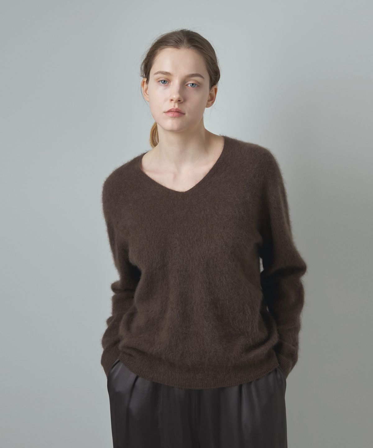 누토프(NUTOFFE) V Cashmere Knit_Brown