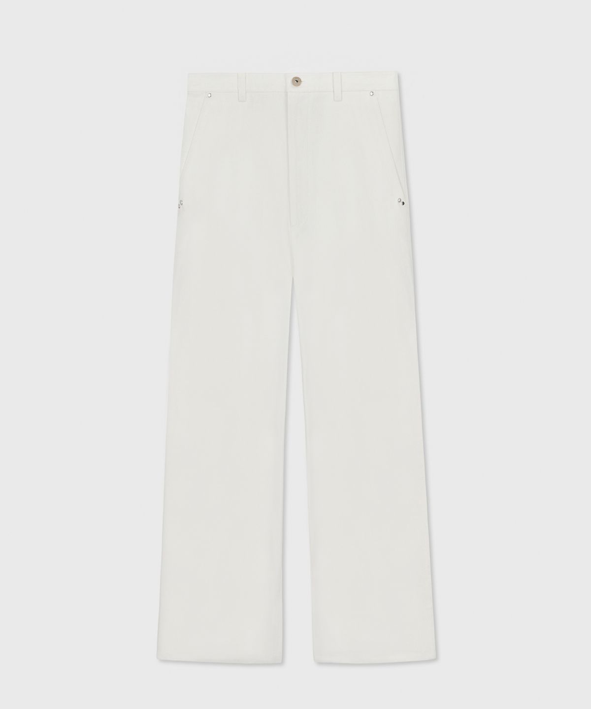 타일레(TAILLE) SATEEN COTTON CAMPO PANTS OFF WHITE