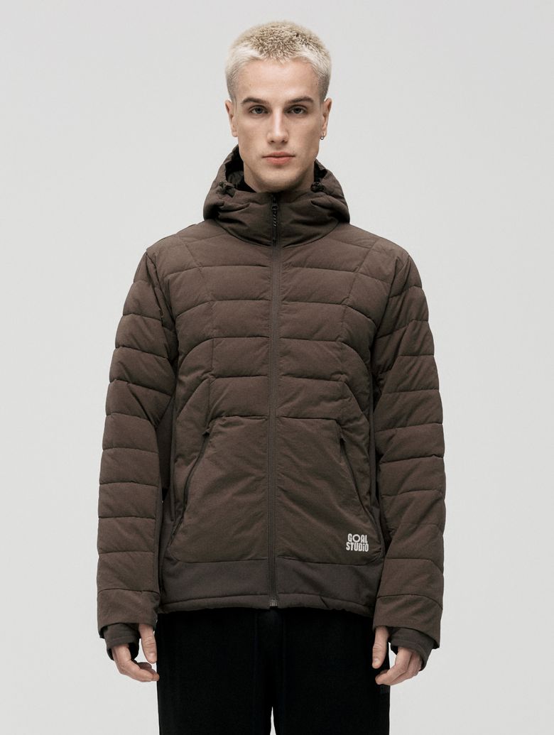 MS LIGHTWEIGHT PADDED JACKET-DARK BROWN