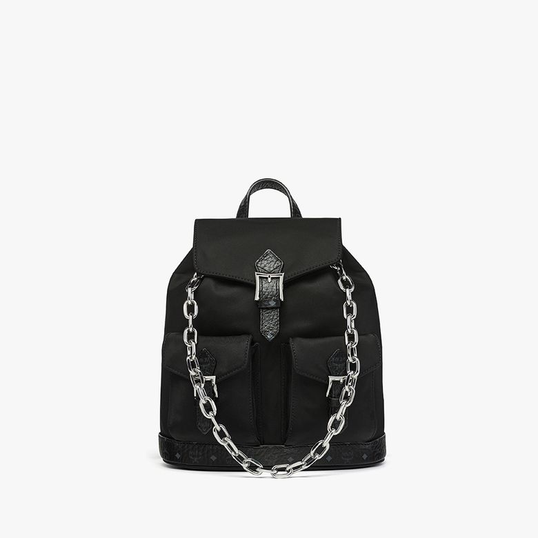 Aren ECONYL®과 가죽 드로우스트링 백팩 MWKFATA03BK