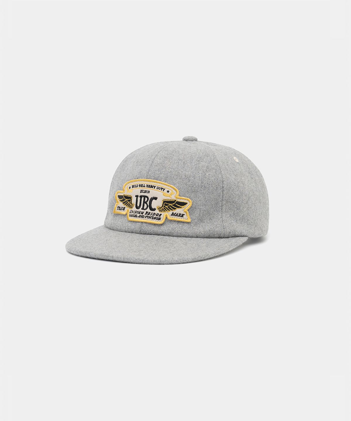 유니폼브릿지(UNIFORM BRIDGE) UBC patch wool ball cap grey
