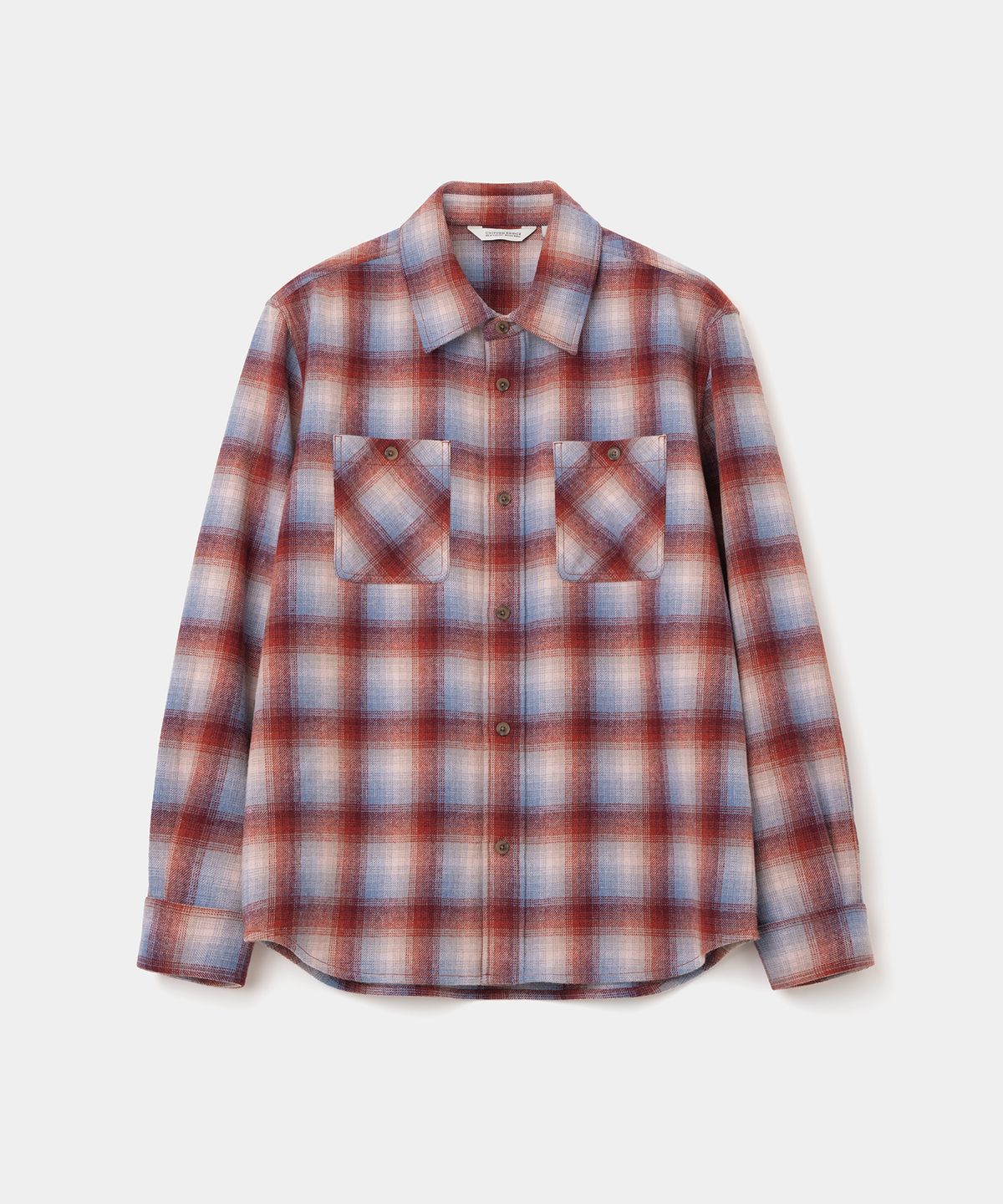 유니폼브릿지(UNIFORM BRIDGE) two pocket check shirt red