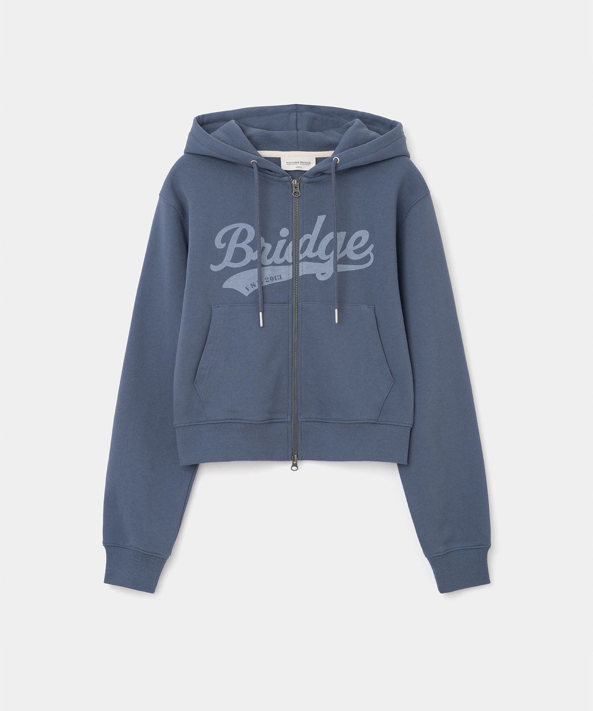 유니폼브릿지(UNIFORM BRIDGE) logo hoodie zip-up crop fit(womens) old navy