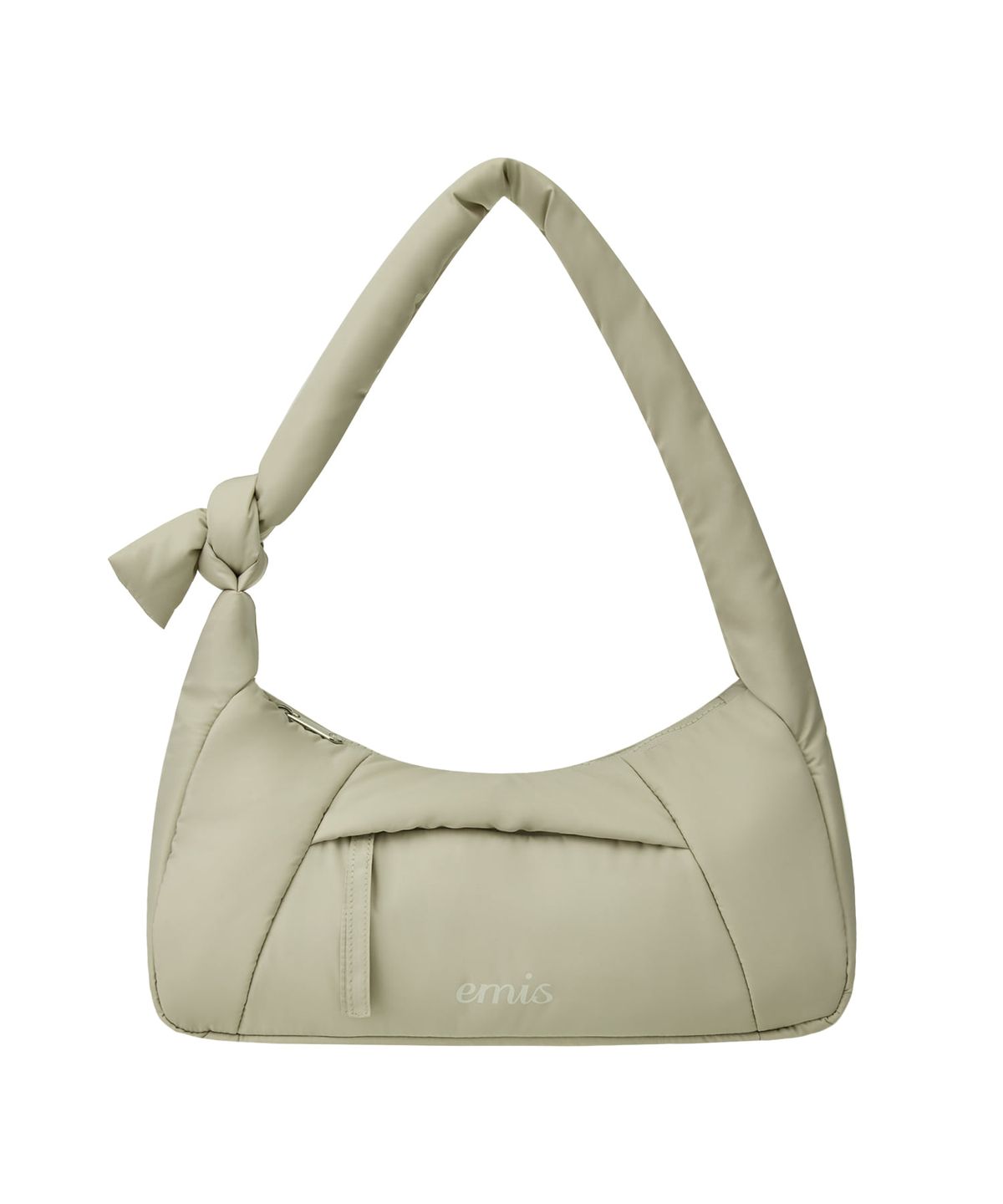 이미스(EMIS) PADDED ZIP POCKET SHOULDER BAG-BEIGE
