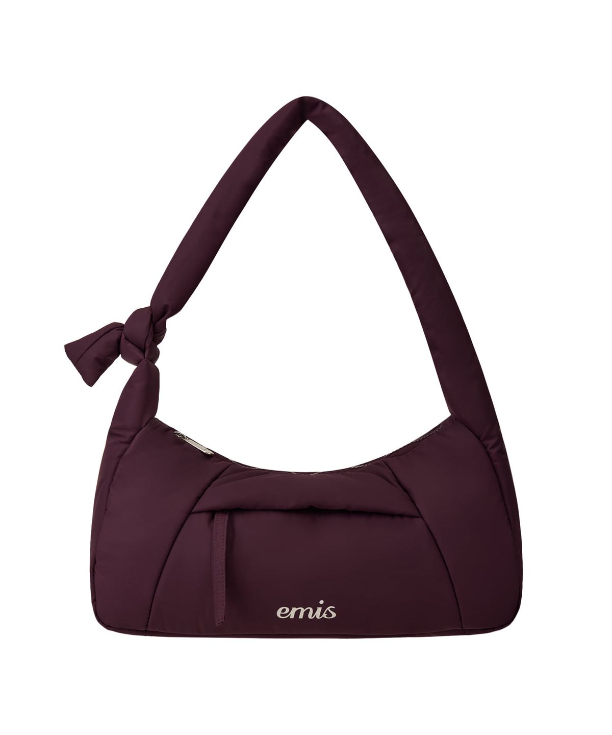 이미스(EMIS) PADDED ZIP POCKET SHOULDER BAG-BURGUNDY