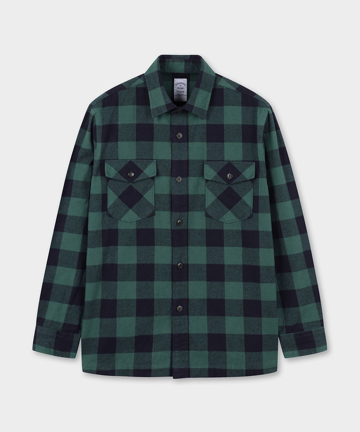 브룩스 브라더스(BROOKS BROTHERS) 플란넬 소멜로스 네브라스카 셔츠 재킷 (다크그린) (BBTHMM3771JEF)