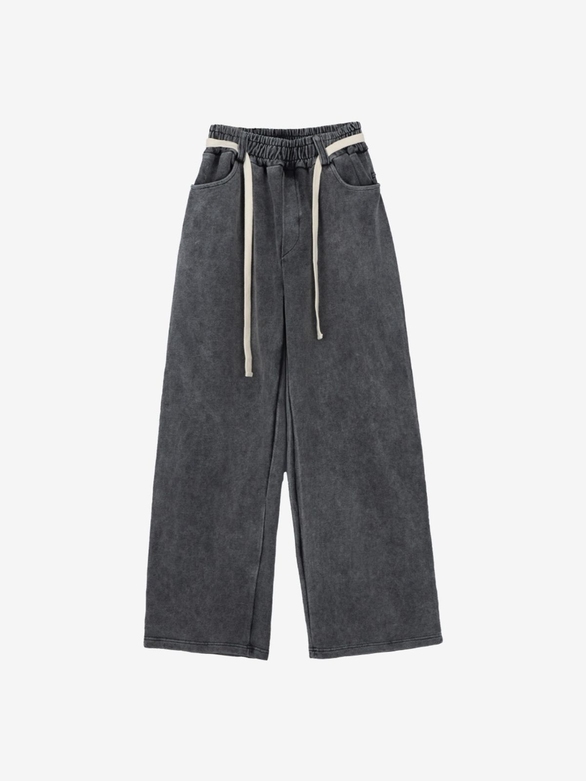 이넥시스(INEXCIS) 스노우 데님 와이드 팬츠 (Washed Black)