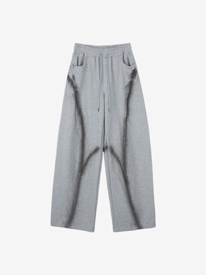 커브드 스프레이 와이드 팬츠 (Melange)