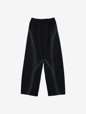 커브드 스프레이 와이드 팬츠 (Black)