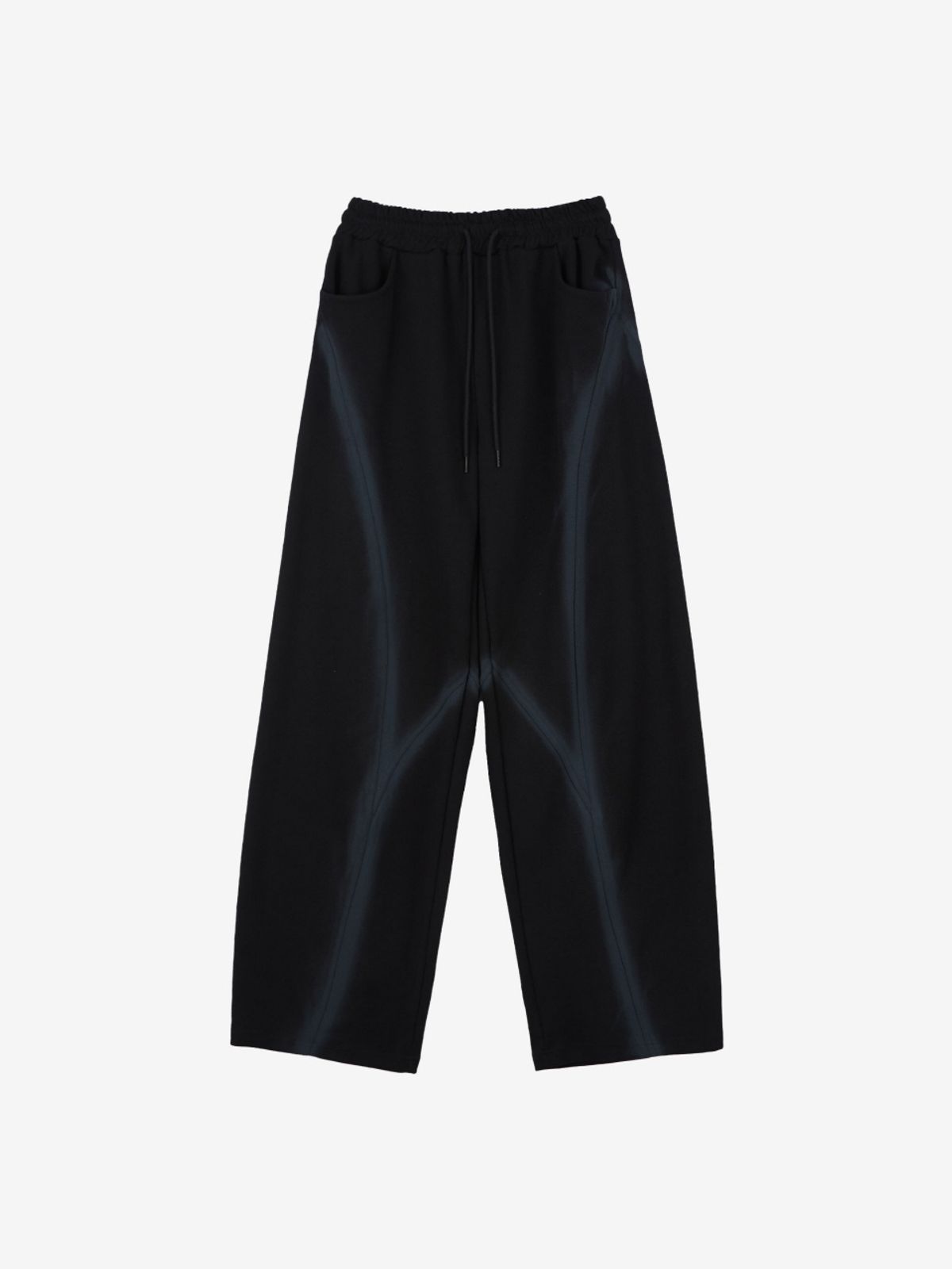 이넥시스(INEXCIS) 커브드 스프레이 와이드 팬츠 (Black)