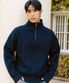 Half-Zip Turtleneck Sweater (NAVY)