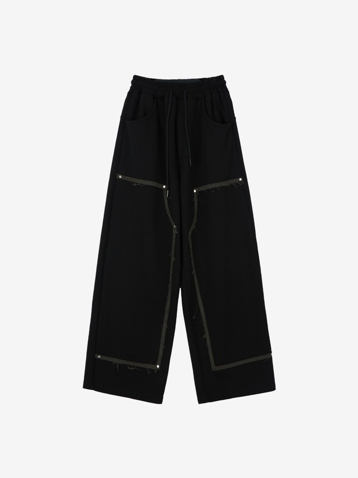 이넥시스(INEXCIS) 컷오프 카펜터 와이드 팬츠 (Black)