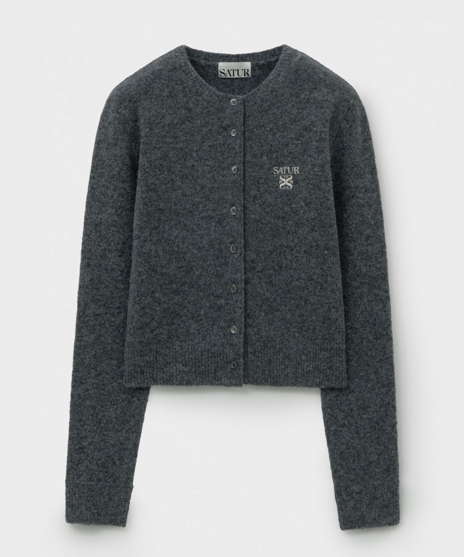 SATUR セター charcoal カーディガン S | 韓国で買った SATURのカーディガンがめちゃくちゃ可愛い。 #satur