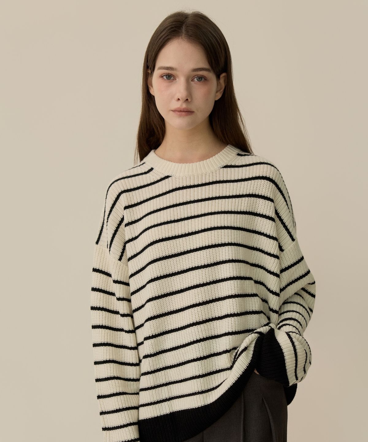 엘리오티(ELLIOTI) Stripe Wool Knit Sweater_2Color
